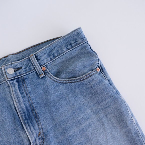 Levis 516 Straight Leg Distressed Denim Jeans ~36/32 - Picture 7 of 12